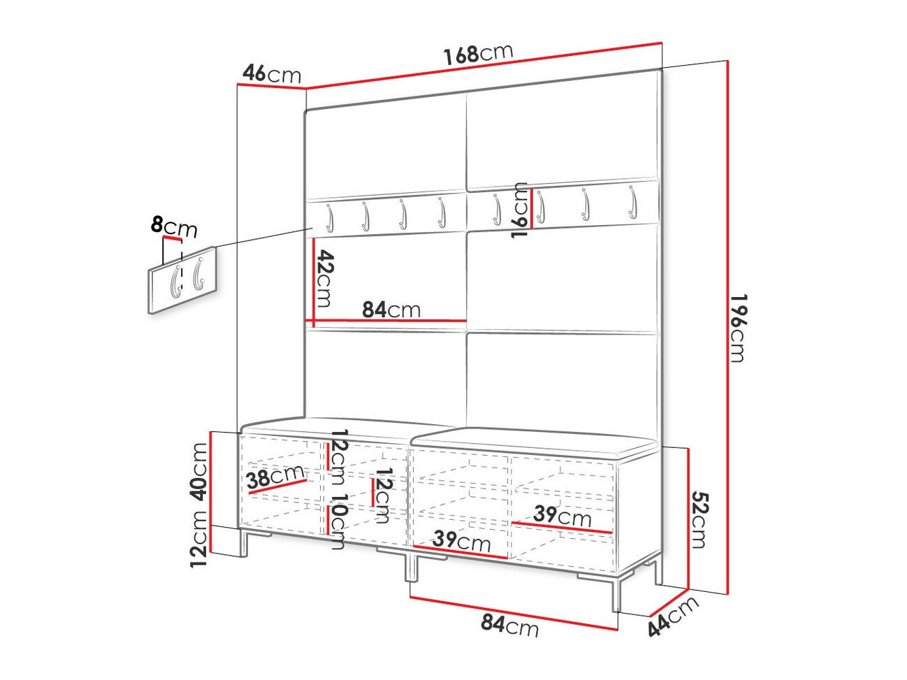 Hallway set Hartford F101