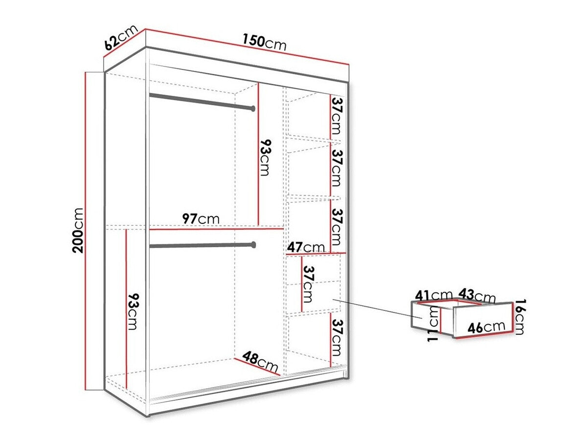 Garderobeskab Hartford 248