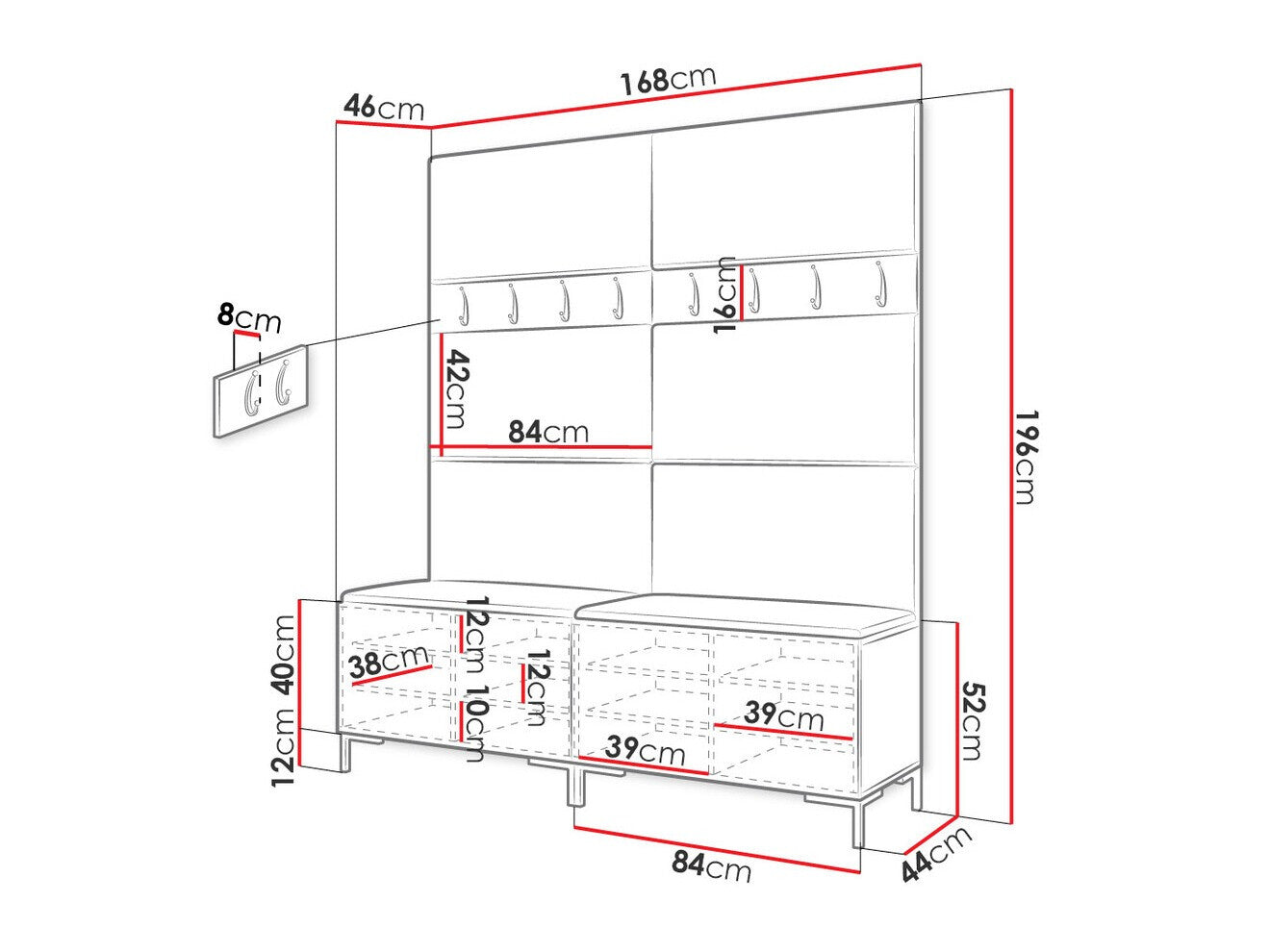 Hallway set Hartford F101