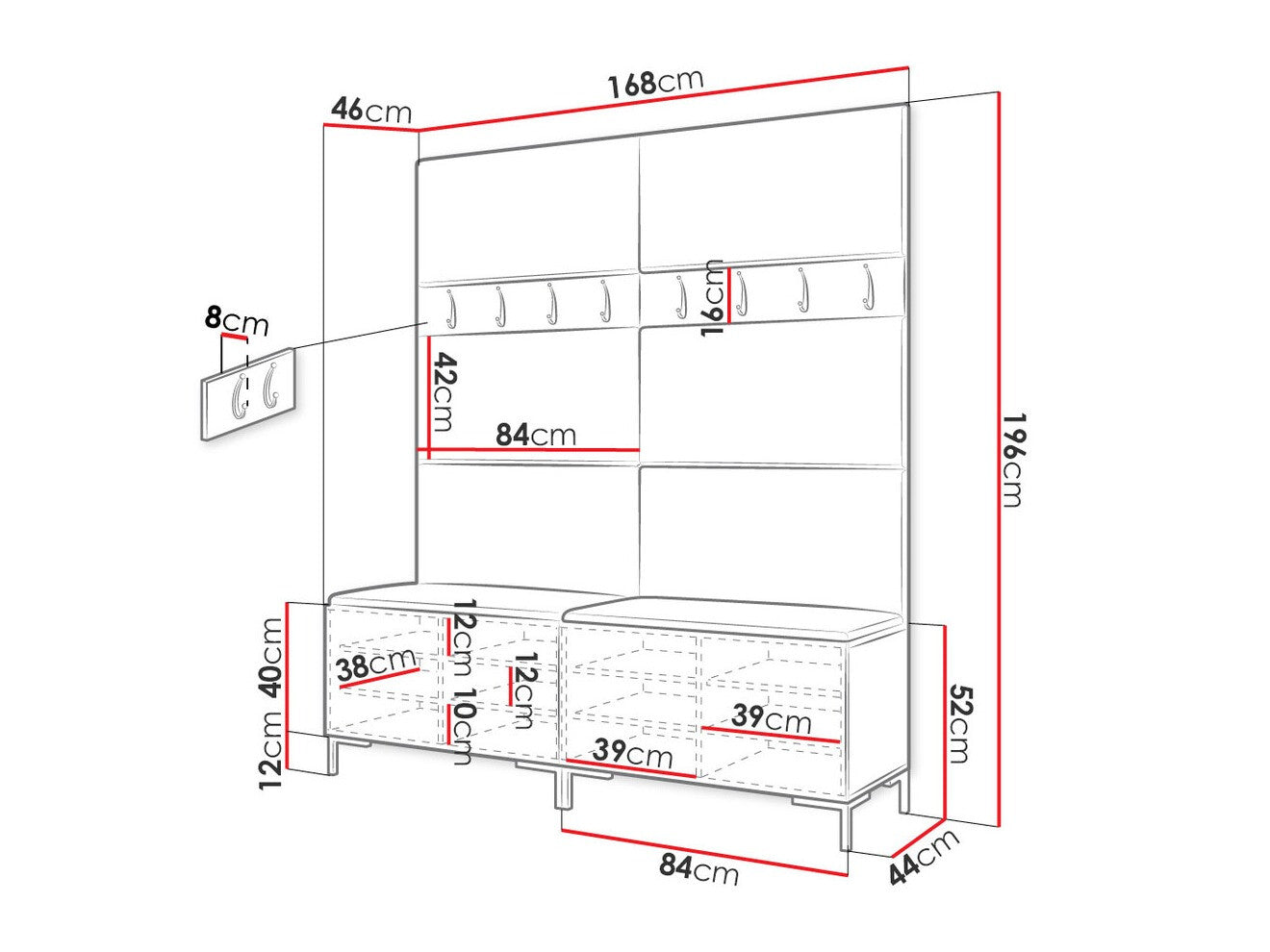 Hallway set Hartford F101