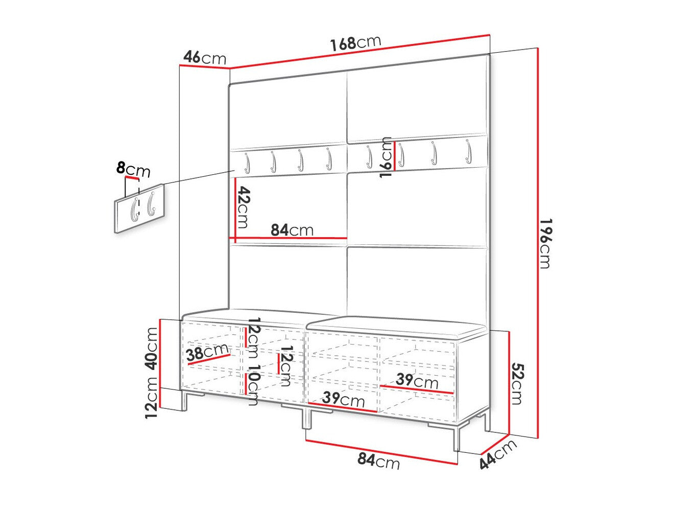 Hallway set Hartford F101