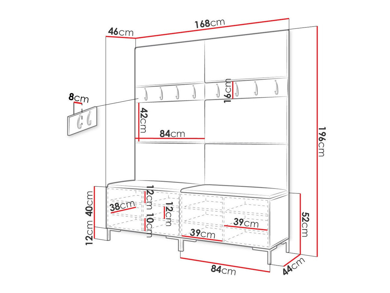 Hallway set Hartford F101