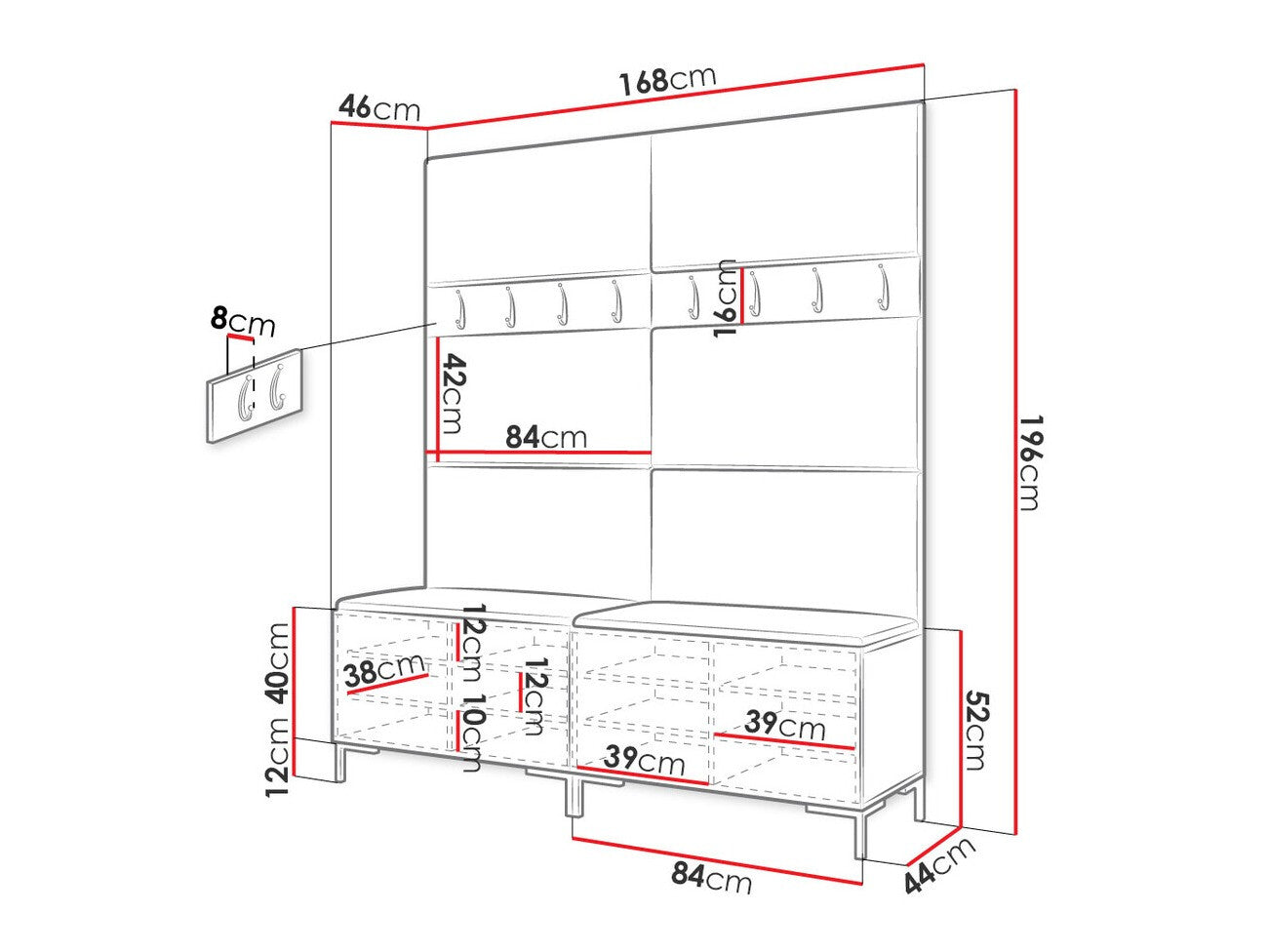 Hallway set Hartford F101