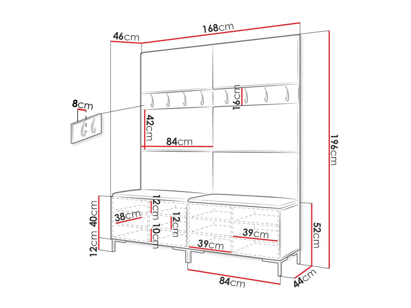 Hallway set Hartford F101