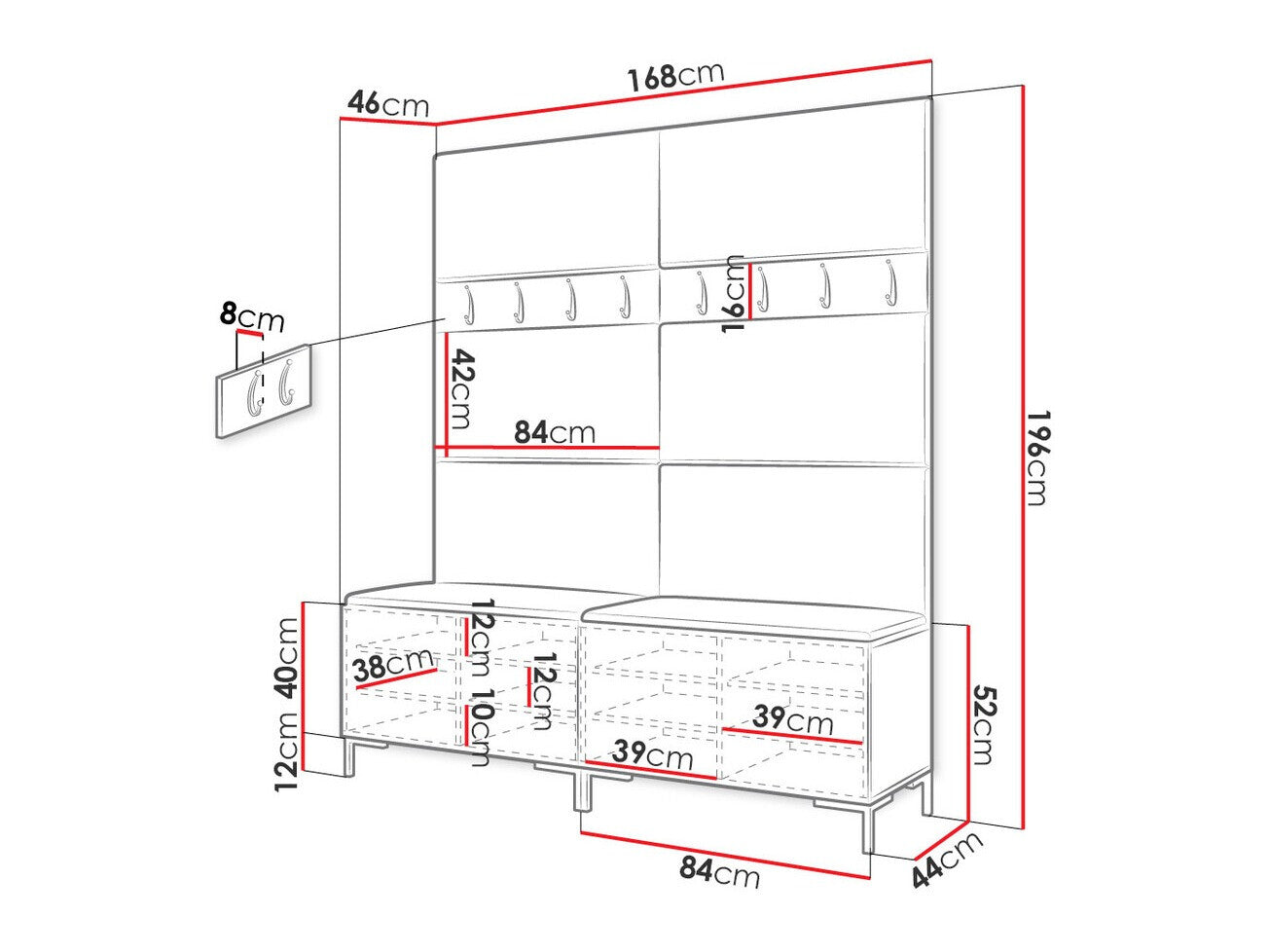 Hallway set Hartford F101