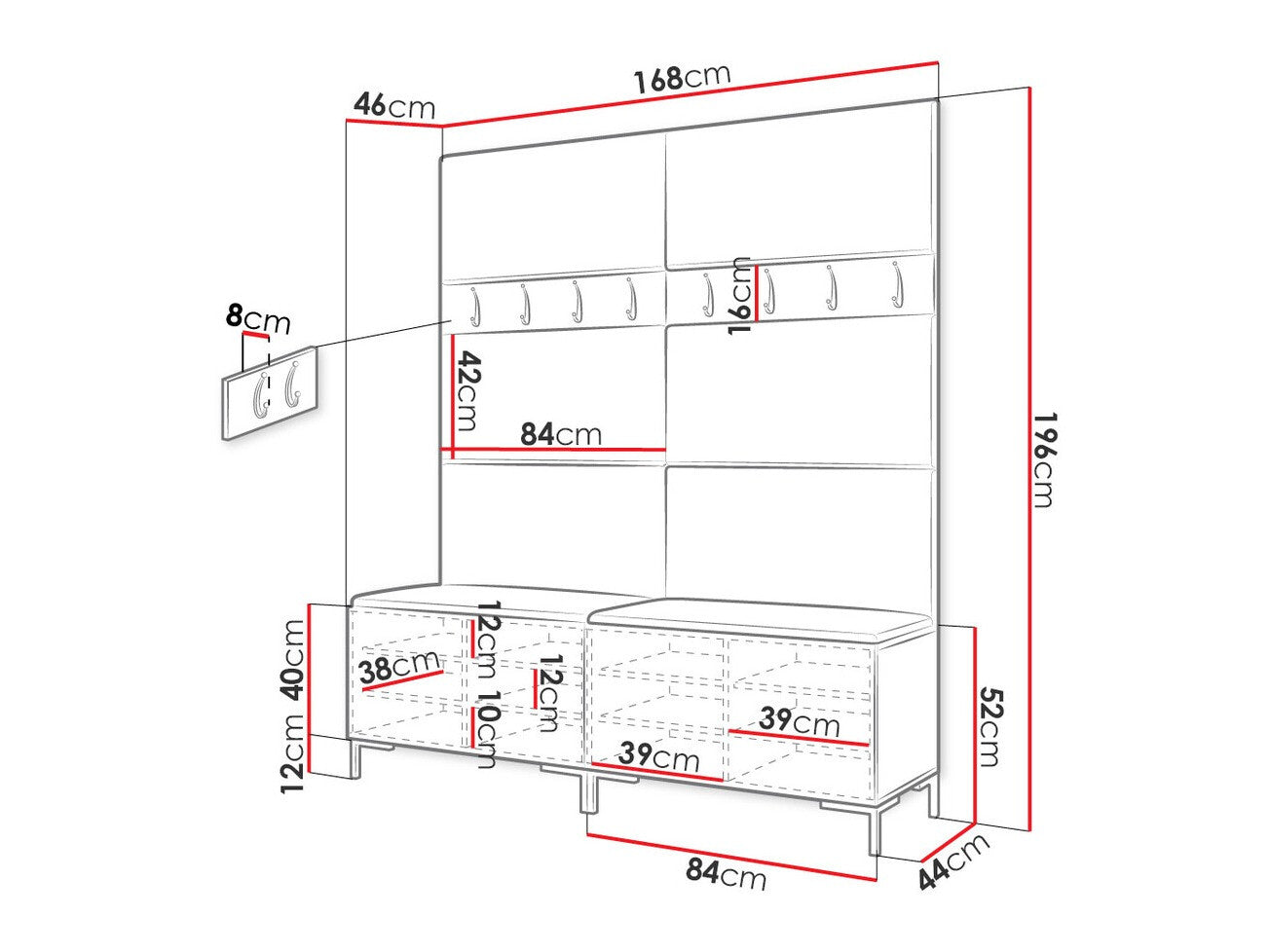 Hallway set Hartford F101