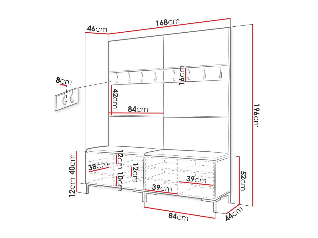 Hallway set Hartford F101