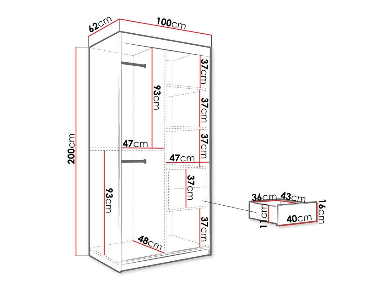 Garderobeskab Hartford 240