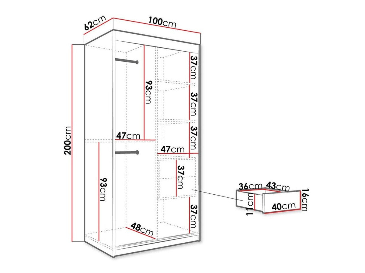 Garderobeskab Hartford 240