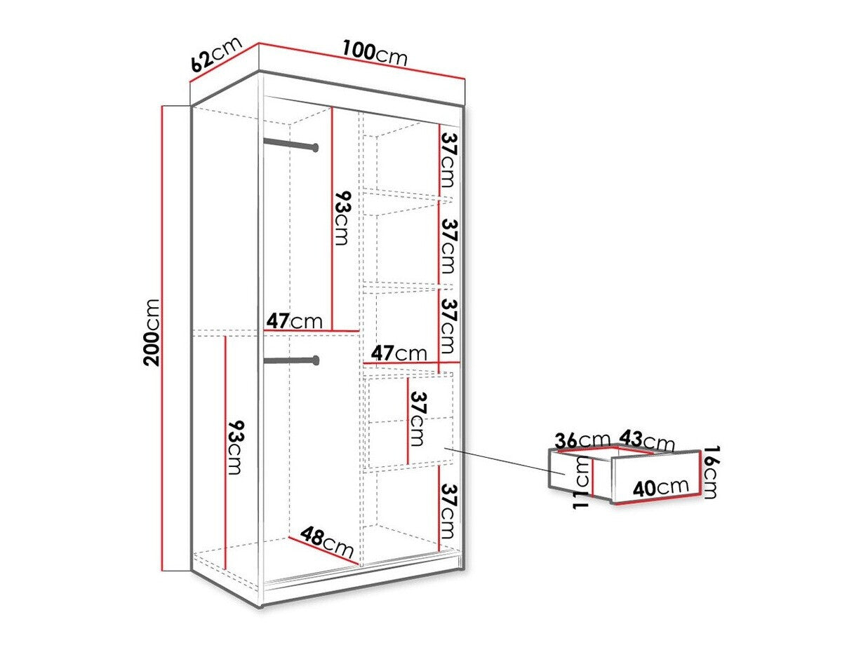 Garderobeskab Hartford 246