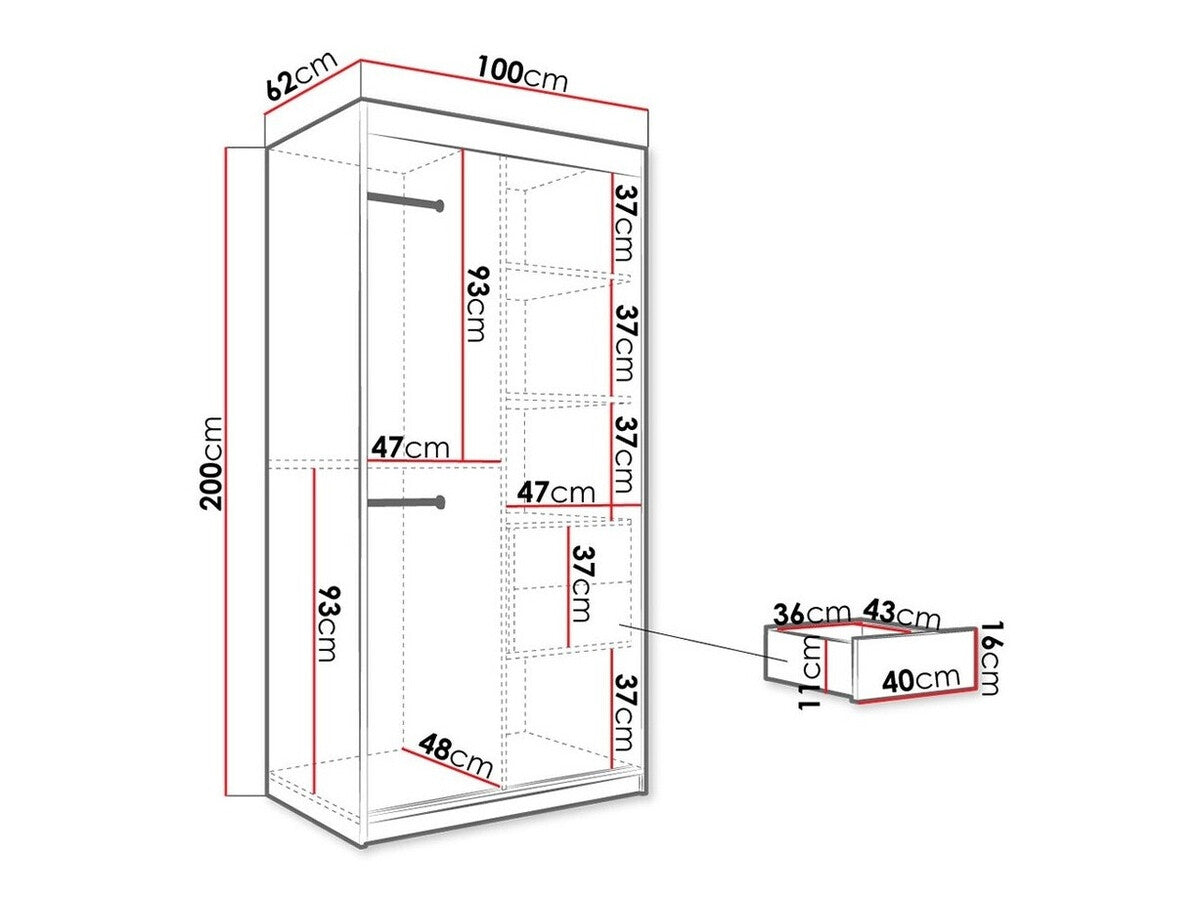 Garderobeskab Hartford 246