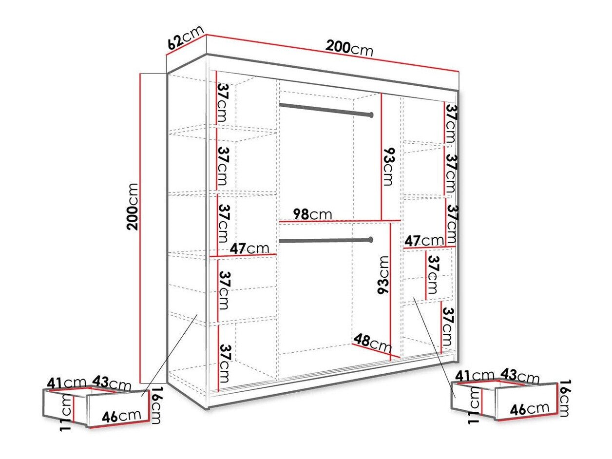 Garderobeskab Hartford 244