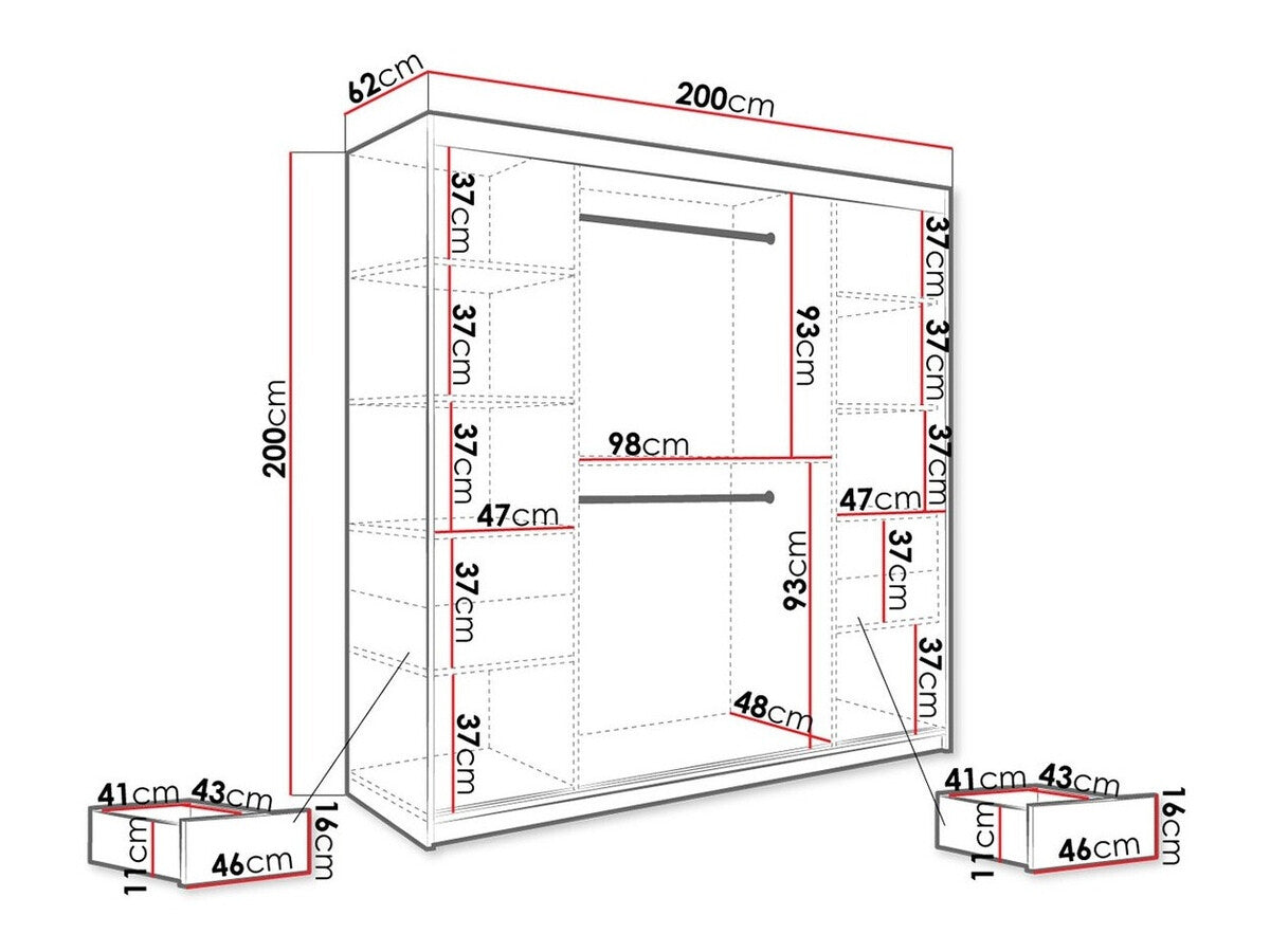 Garderobeskab Hartford 244