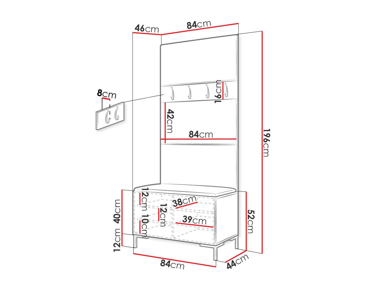 Hallway set Hartford F102