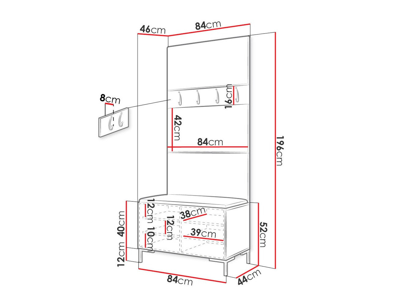 Hallway set Hartford F102