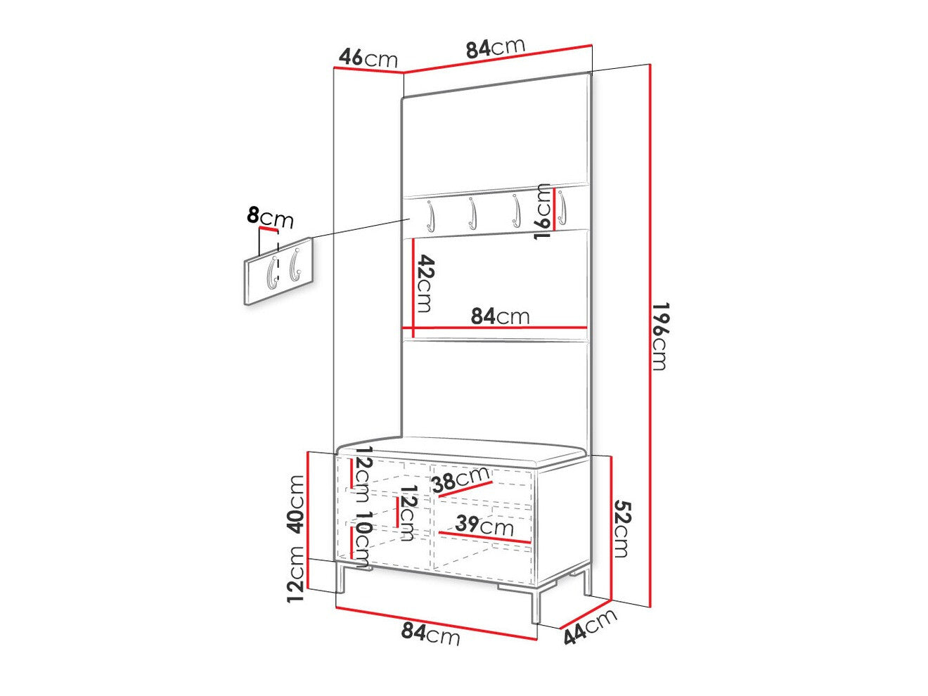 Hallway set Hartford F102