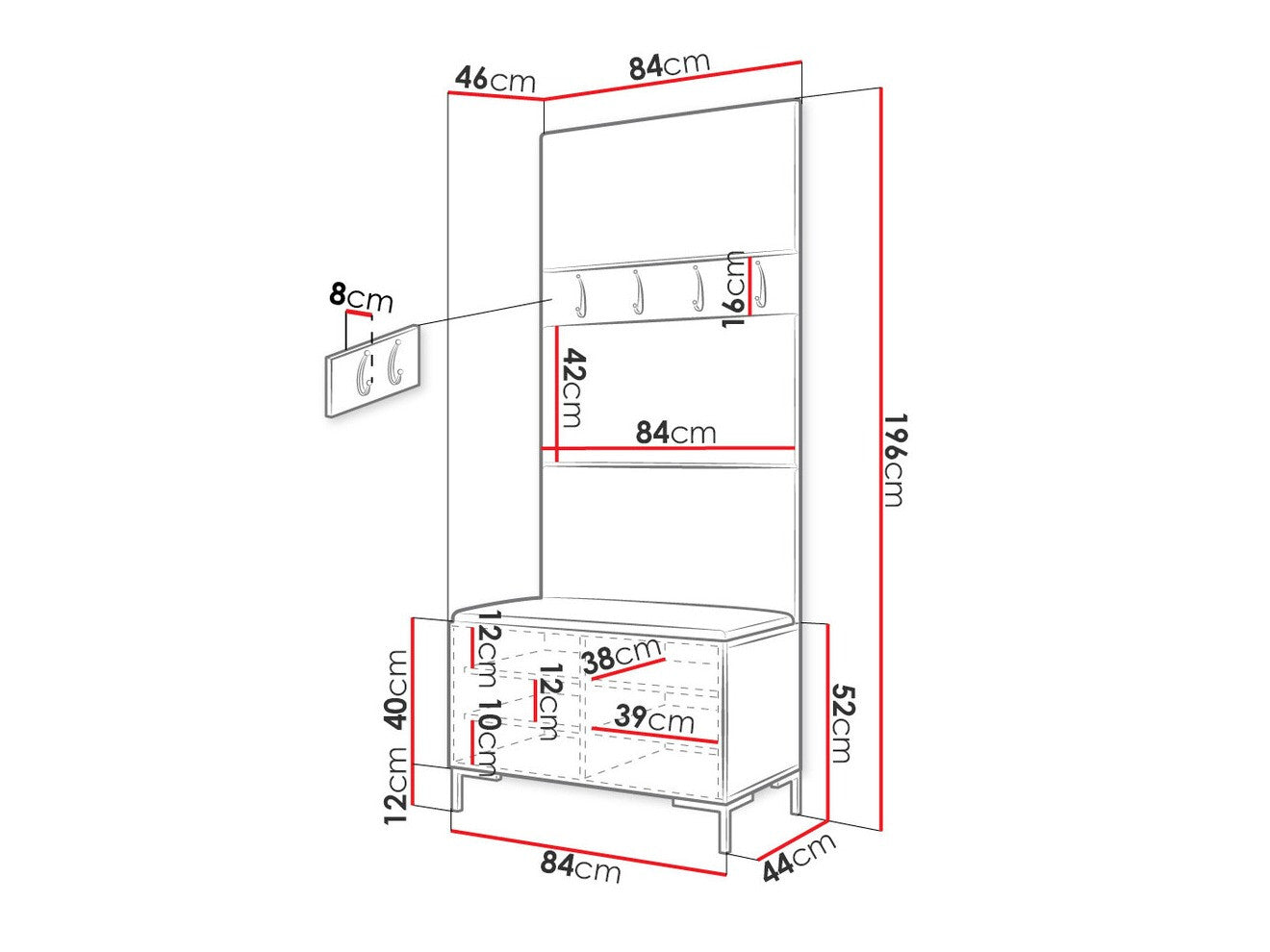 Hallway set Hartford F102