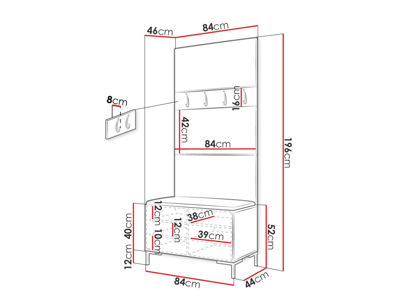 Hallway set Hartford F102