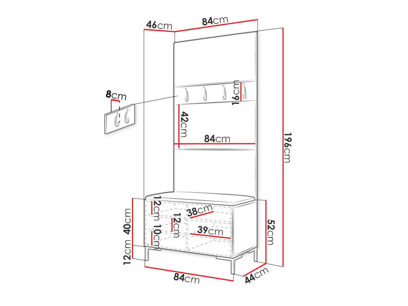 Hallway set Hartford F102