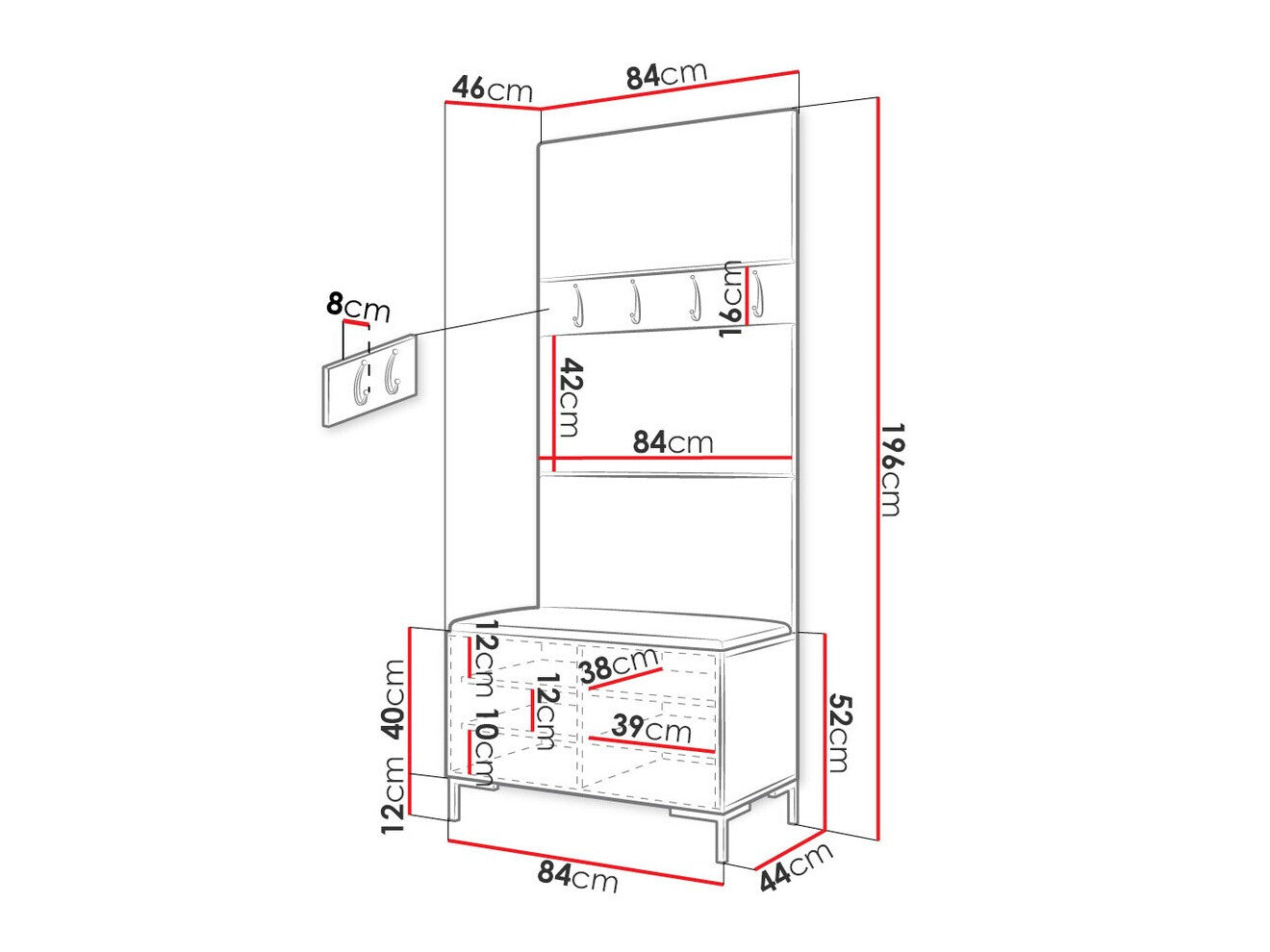 Hallway set Hartford F102