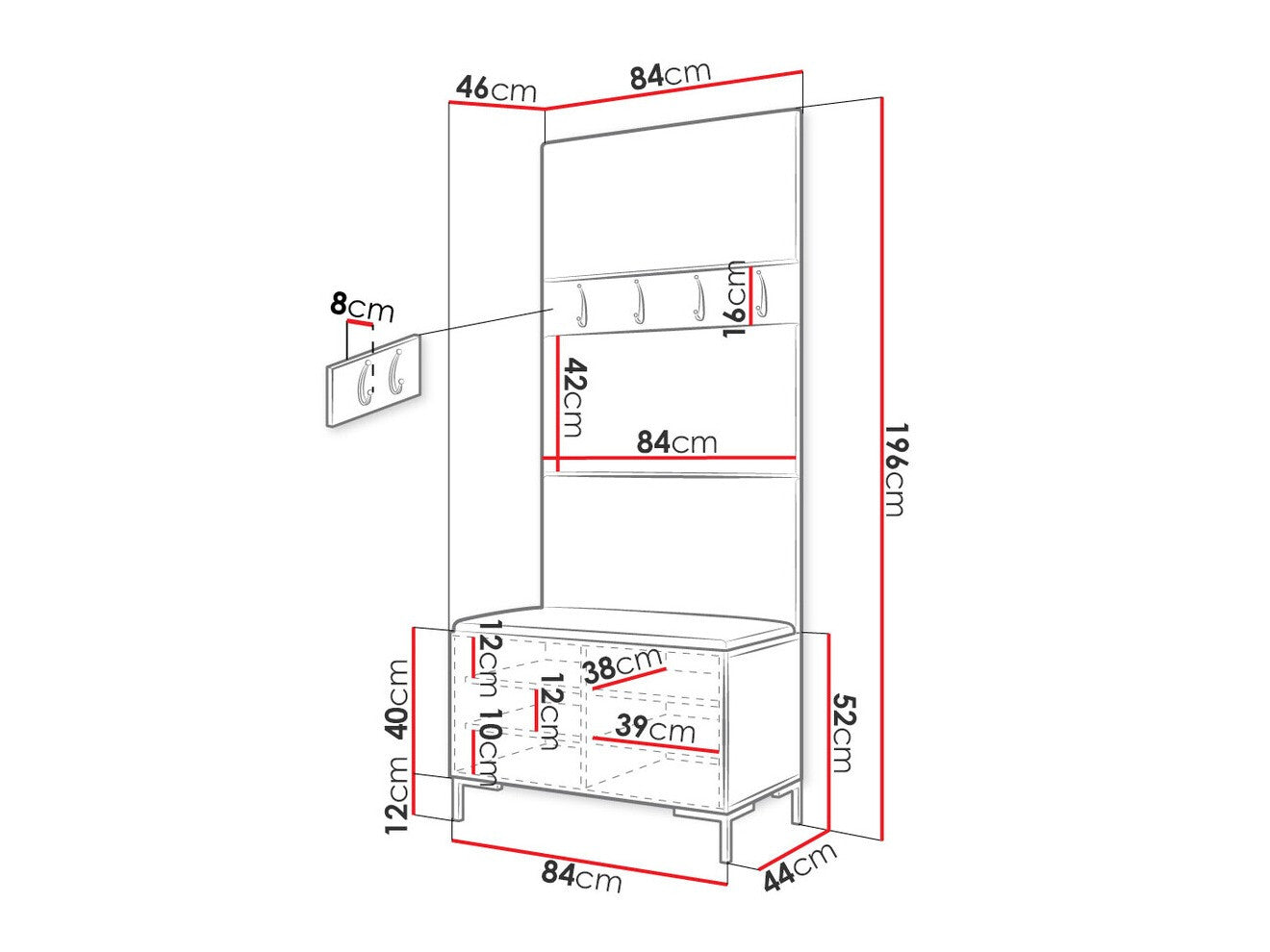 Hallway set Hartford F102