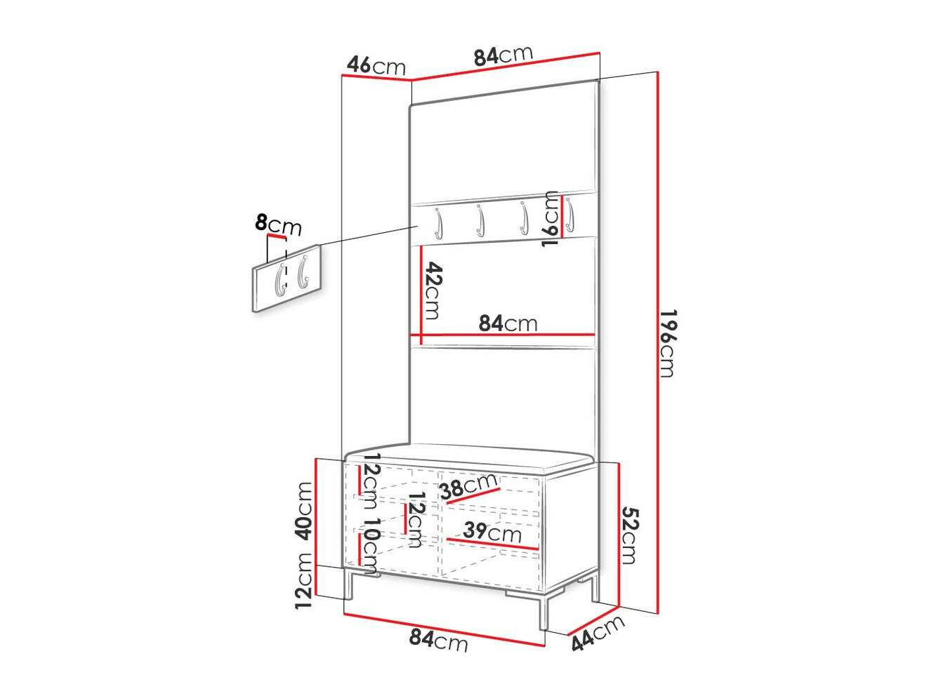 Hallway set Hartford F102