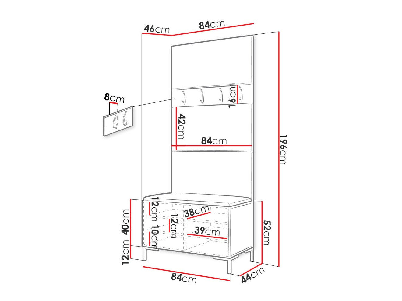 Hallway set Hartford F102