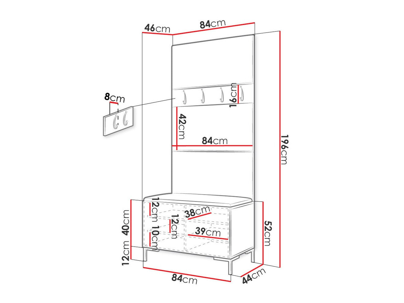 Hallway set Hartford F102