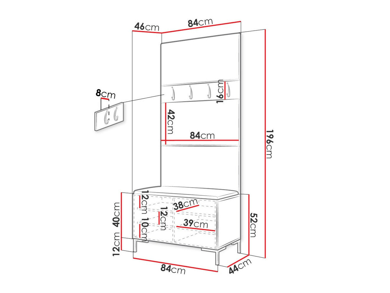 Hallway set Hartford F102