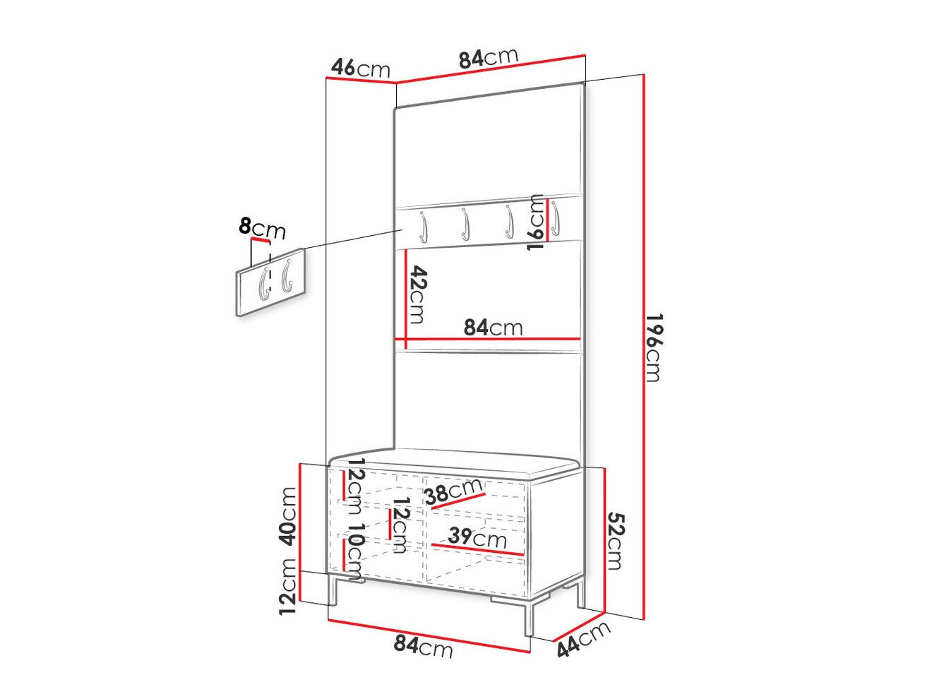 Hallway set Hartford F102
