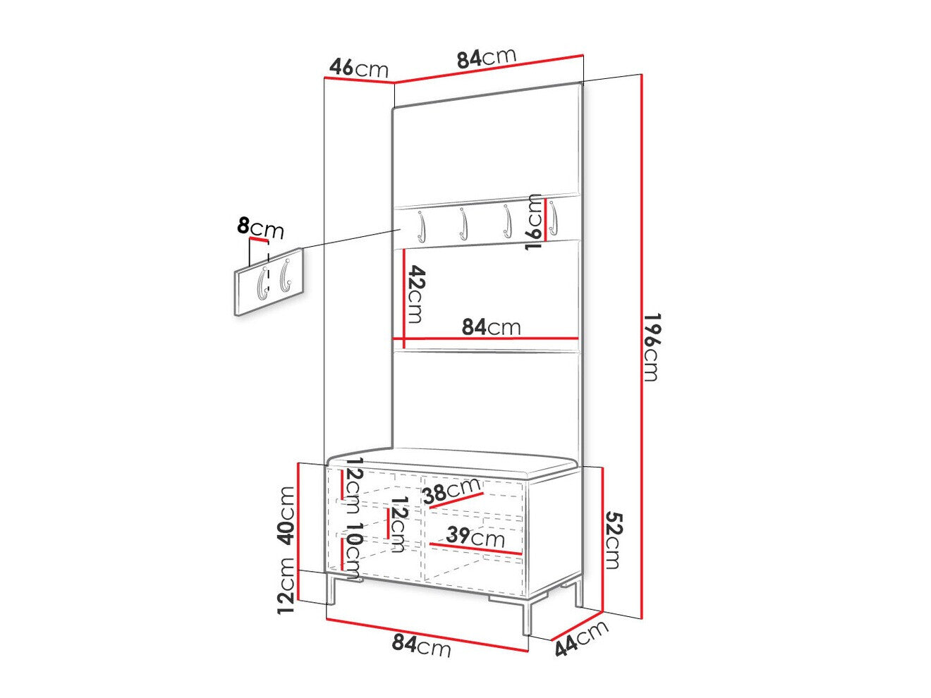 Hallway set Hartford F102
