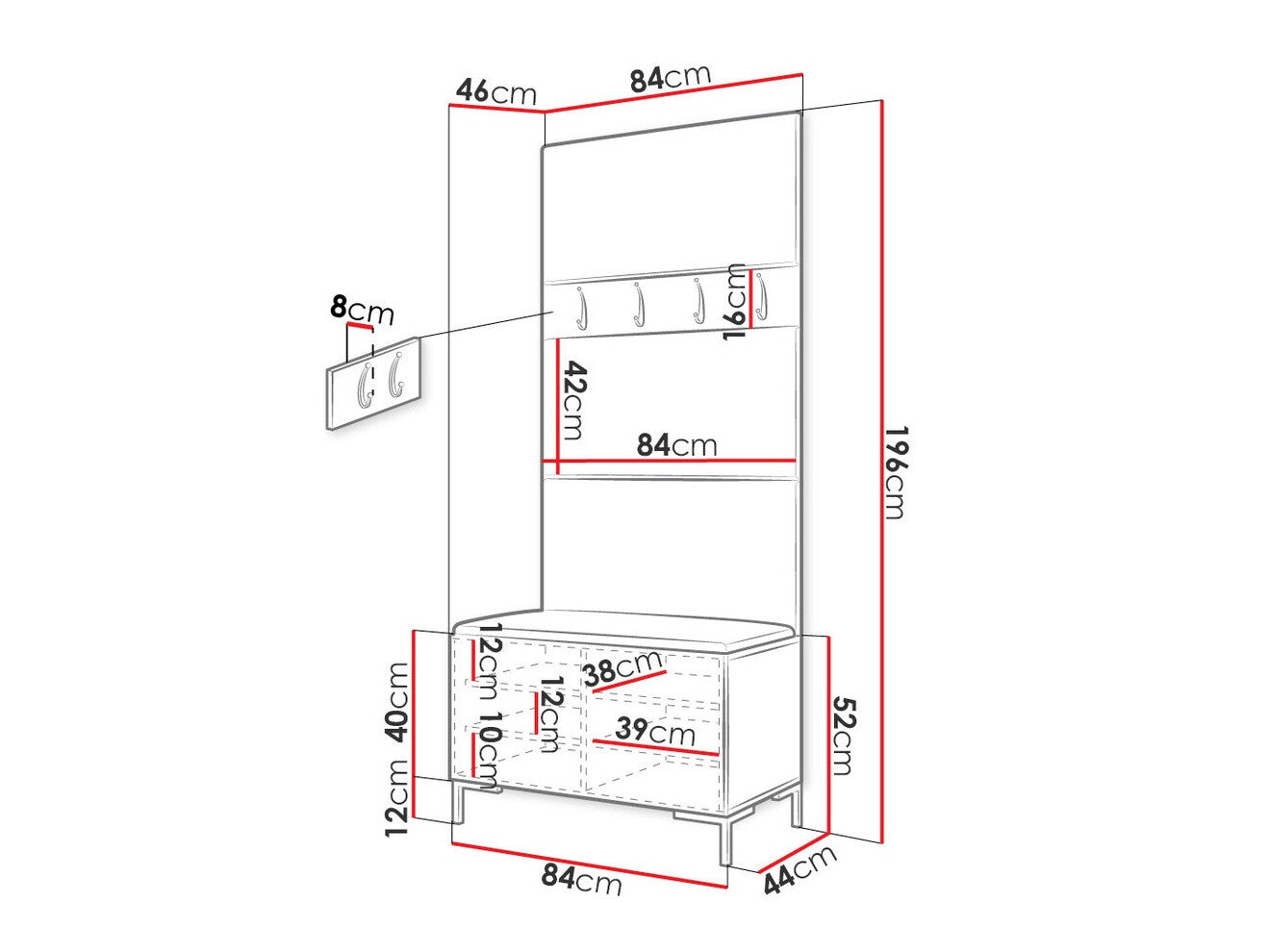 Hallway set Hartford F102