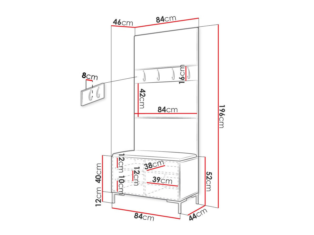 Hallway set Hartford F102