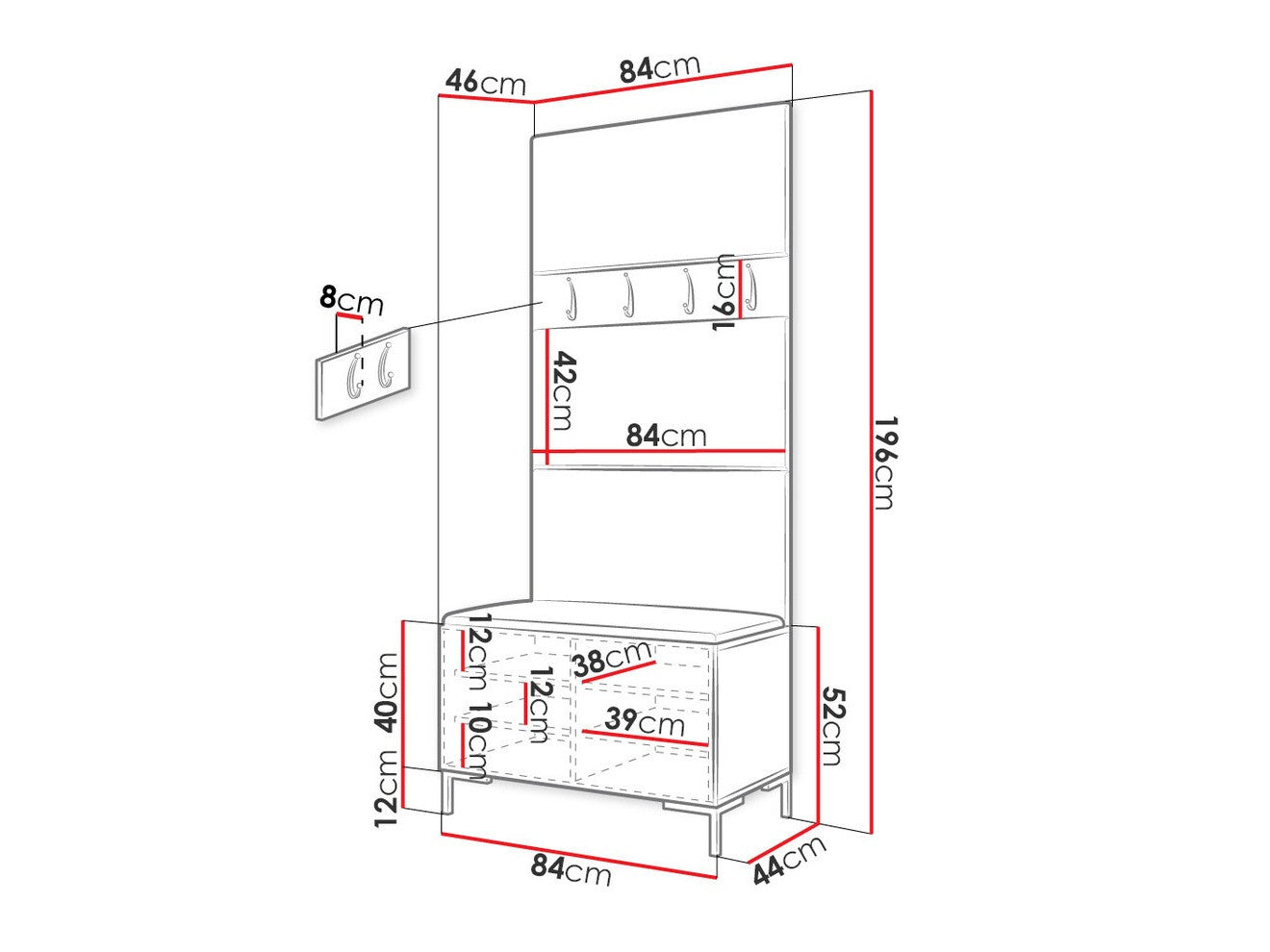 Hallway set Hartford F102