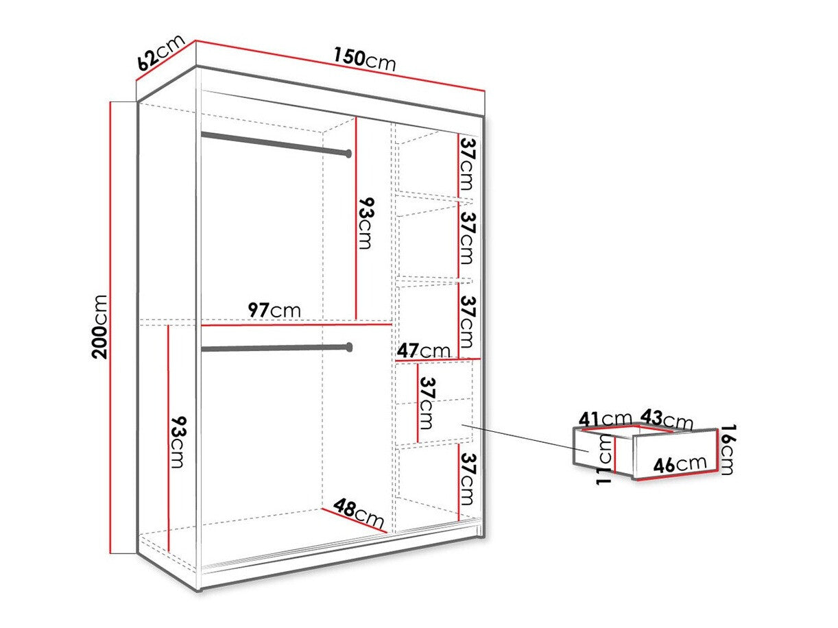 Garderobeskab Hartford 242