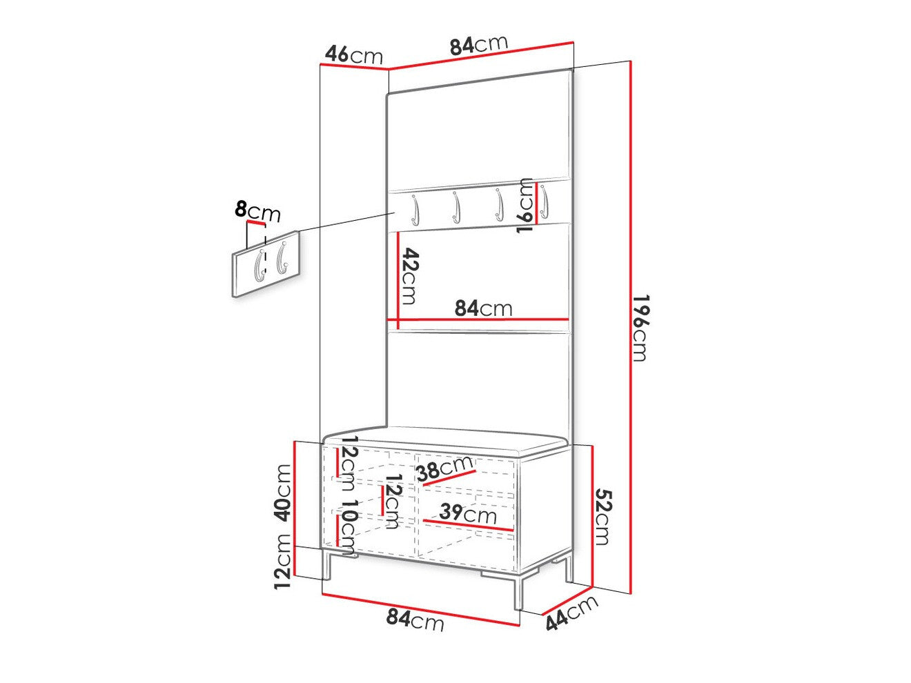 Hallway set Hartford F102