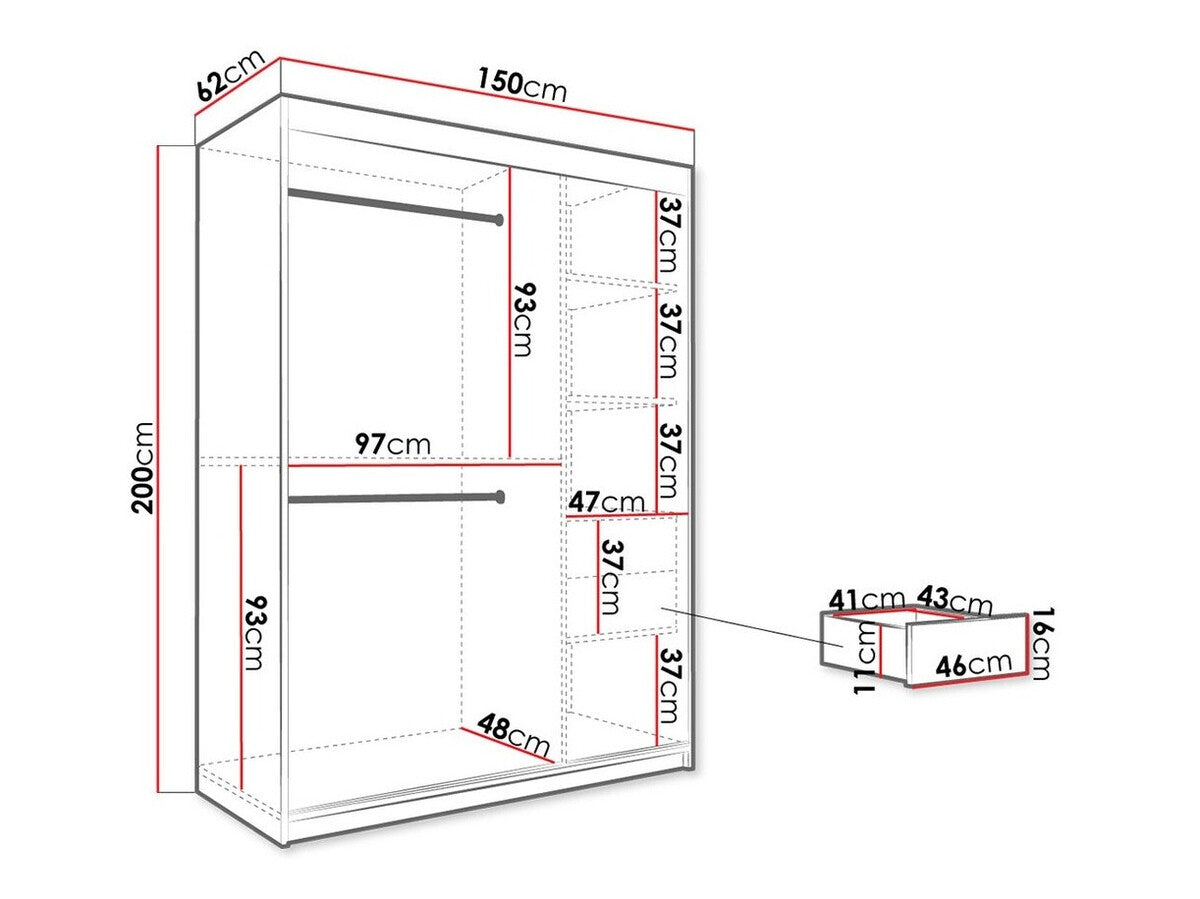 Garderobeskab Hartford 242