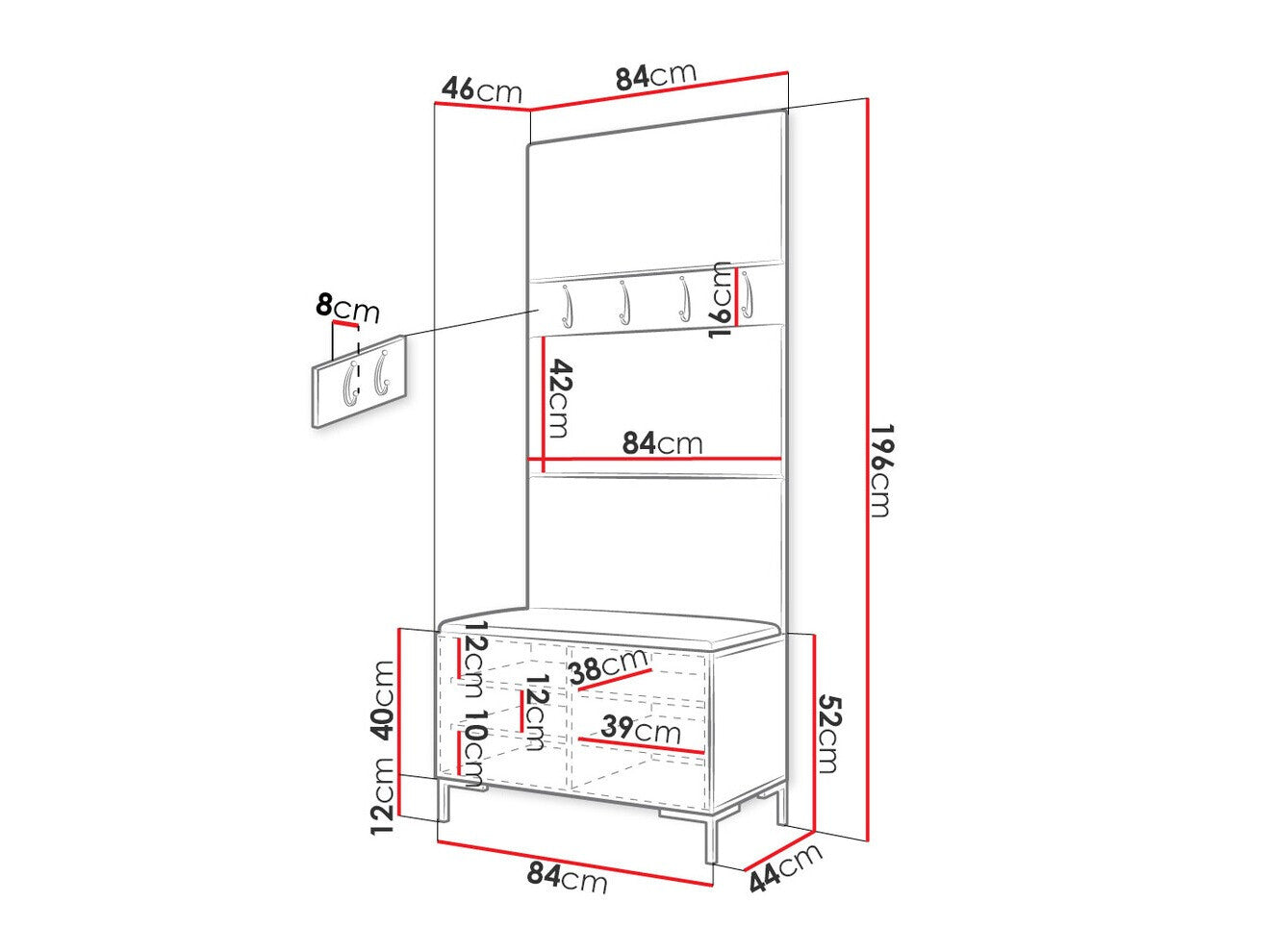 Hallway set Hartford F102