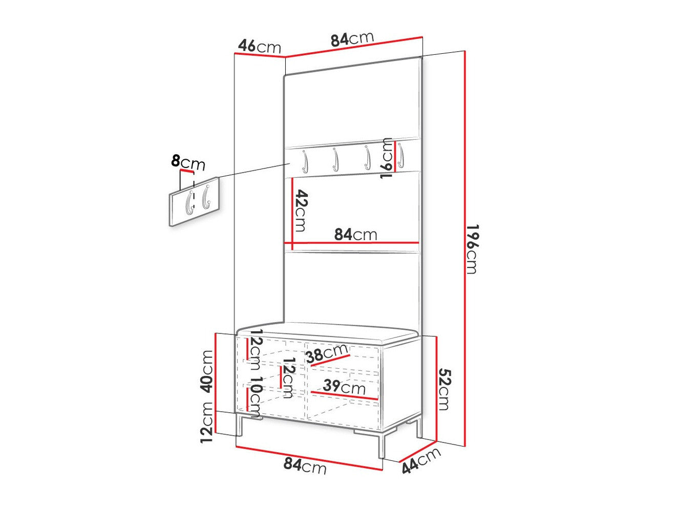 Hallway set Hartford F102