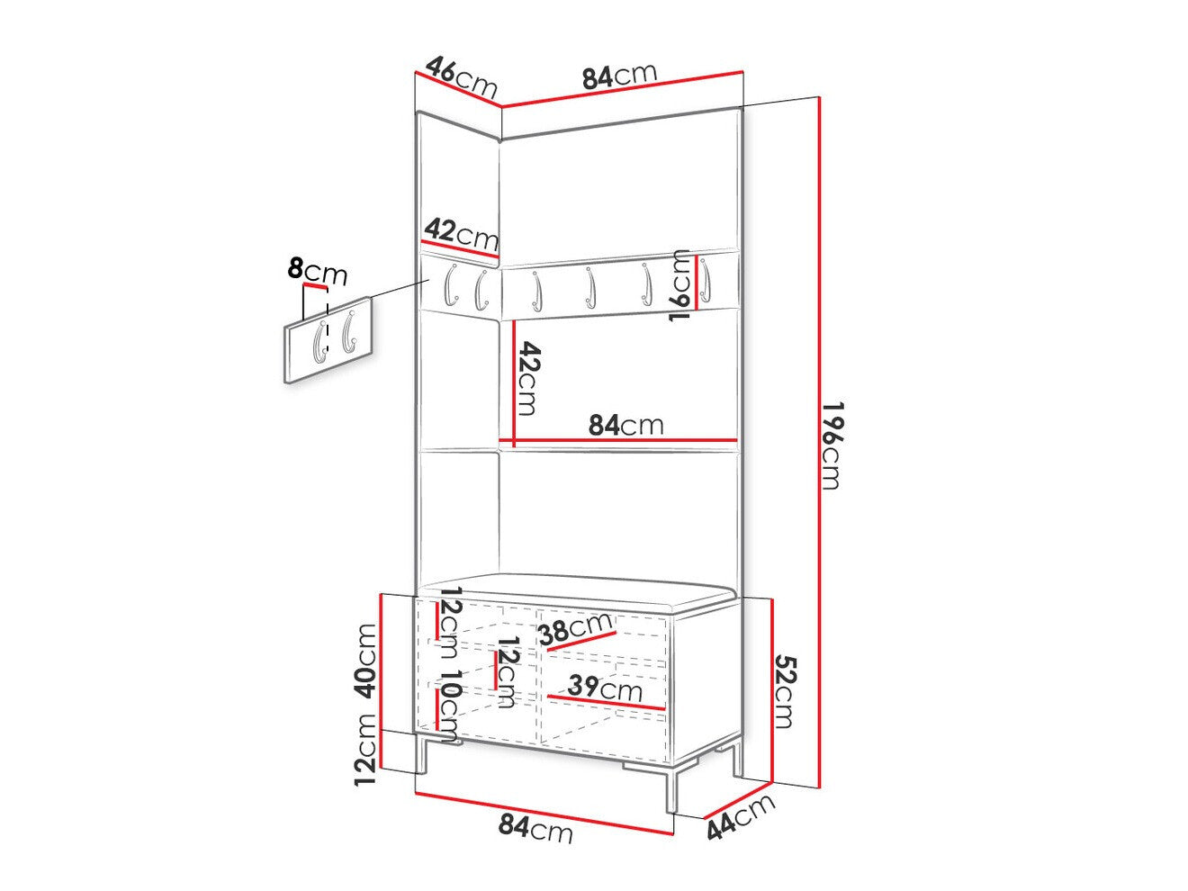 Hallway set Hartford F103