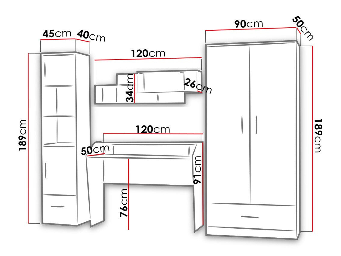 Børneværelses-sæt Akron A100