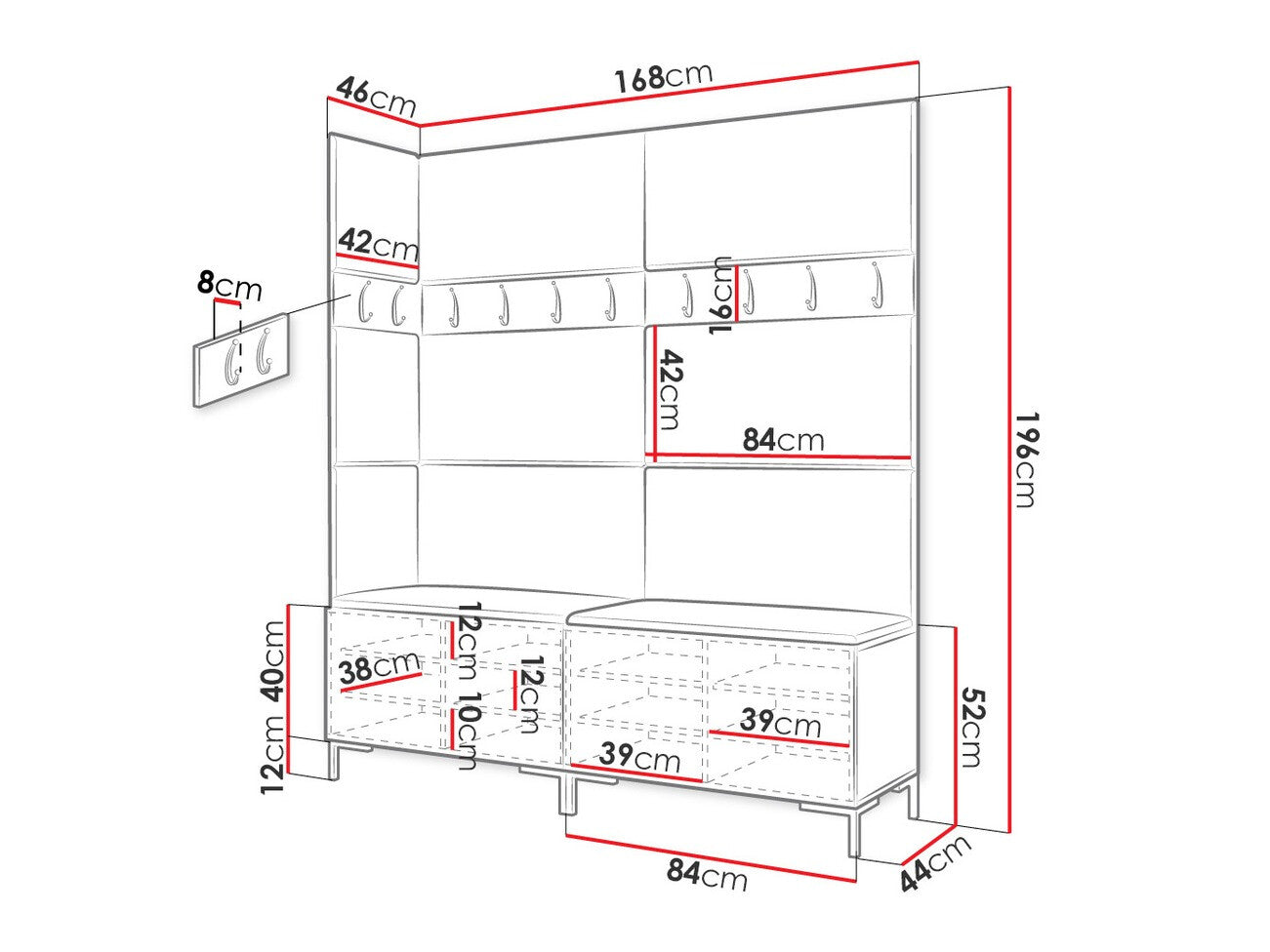 Hallway set Hartford F104