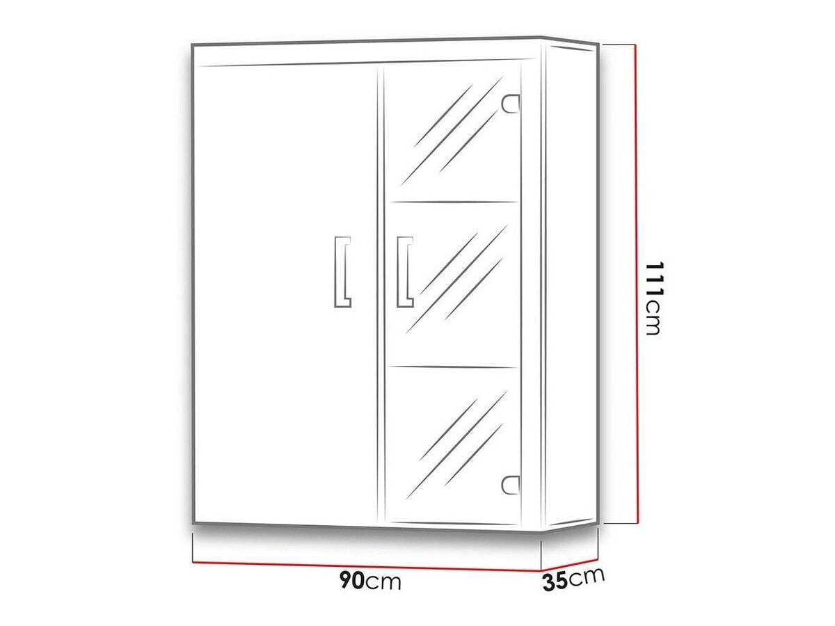 Wall mounted display cabinet Charlotte B101