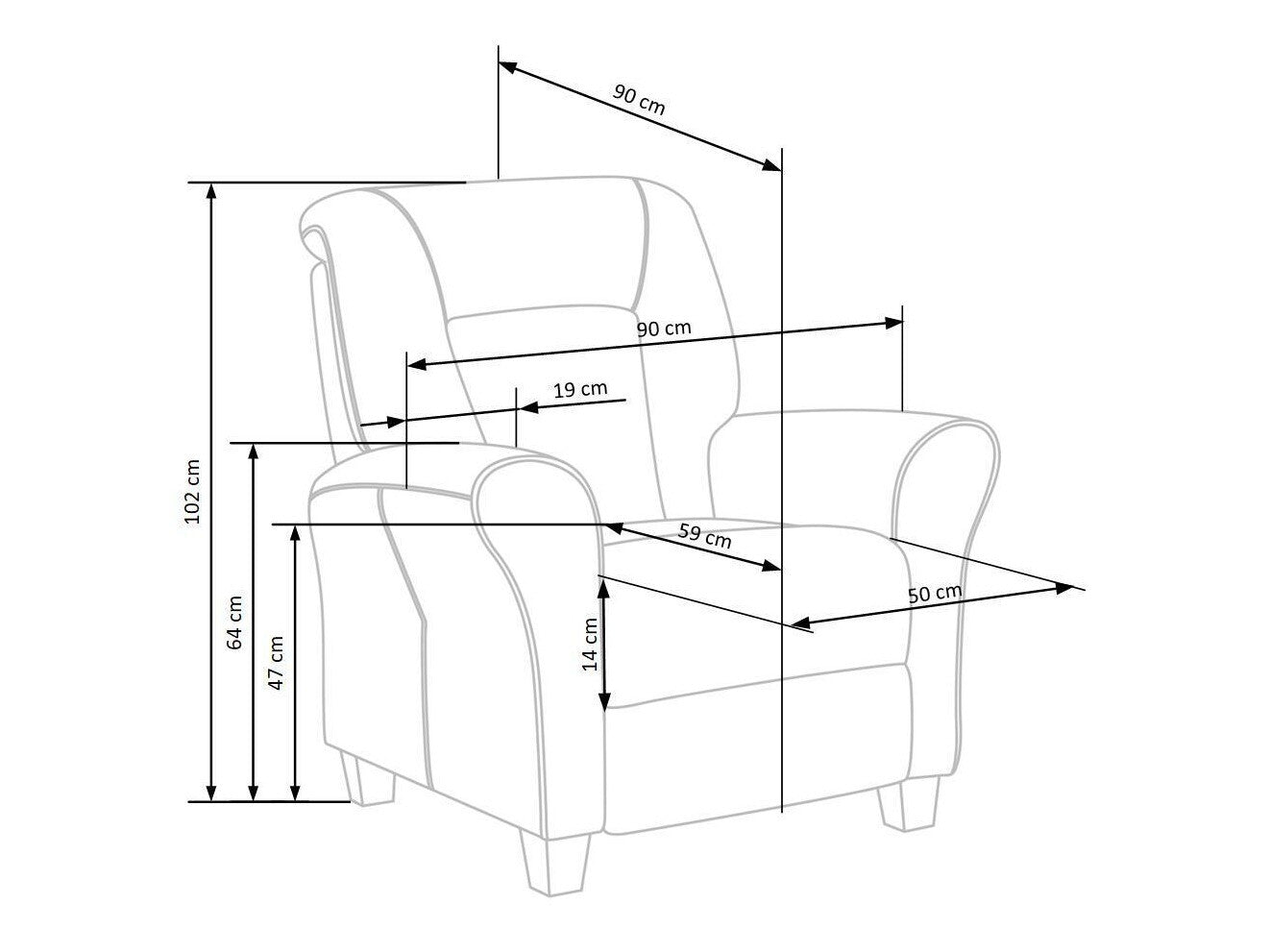 Lænestol Houston 848
