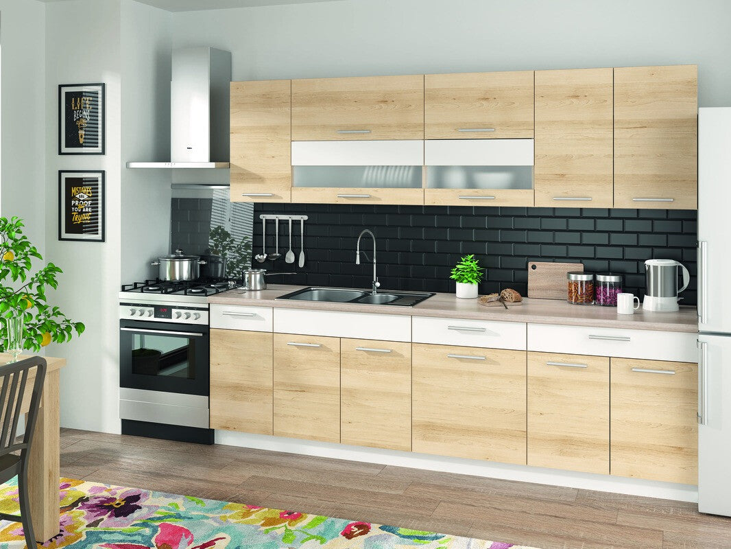 Modulskab med skuffe og låger Mode Beech 109