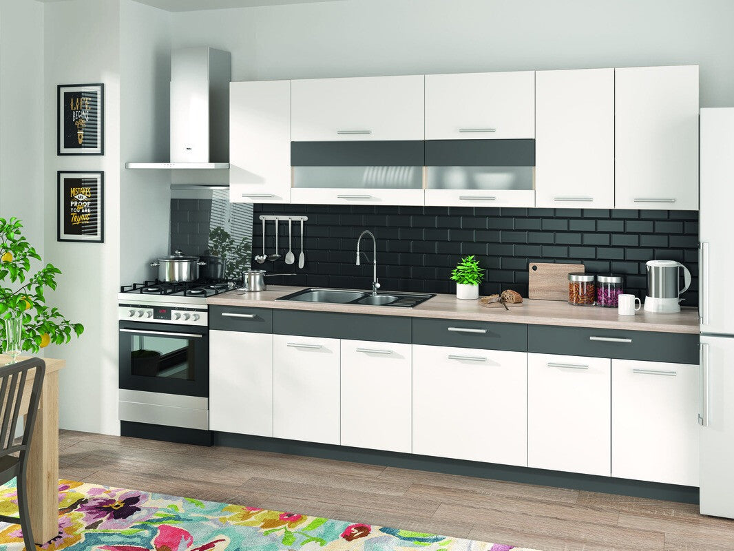 Modulskab med skuffe og låger Mode White 109