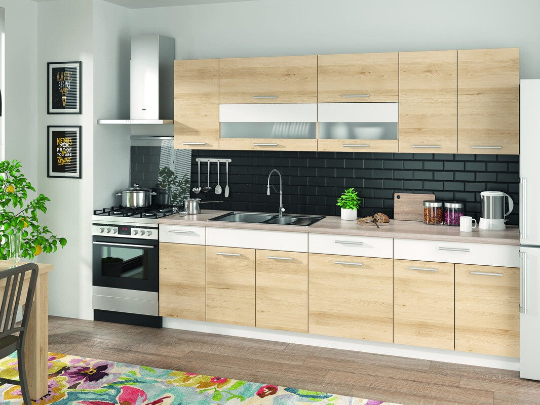 Modulskab med skuffe og låger Mode Beech 110