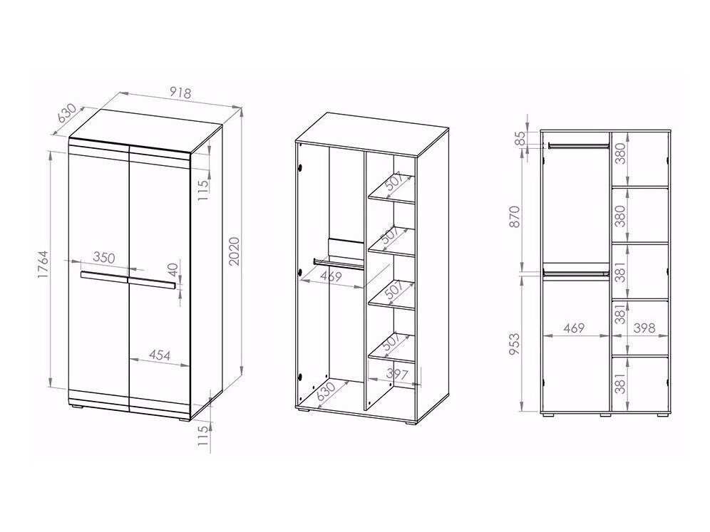 Garderobeskab Alcala 100