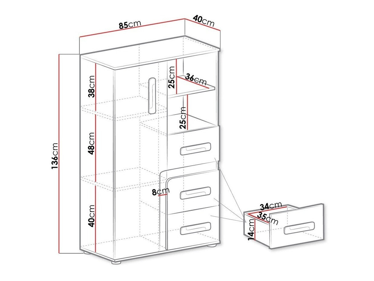 Chest of drawers Akron G101