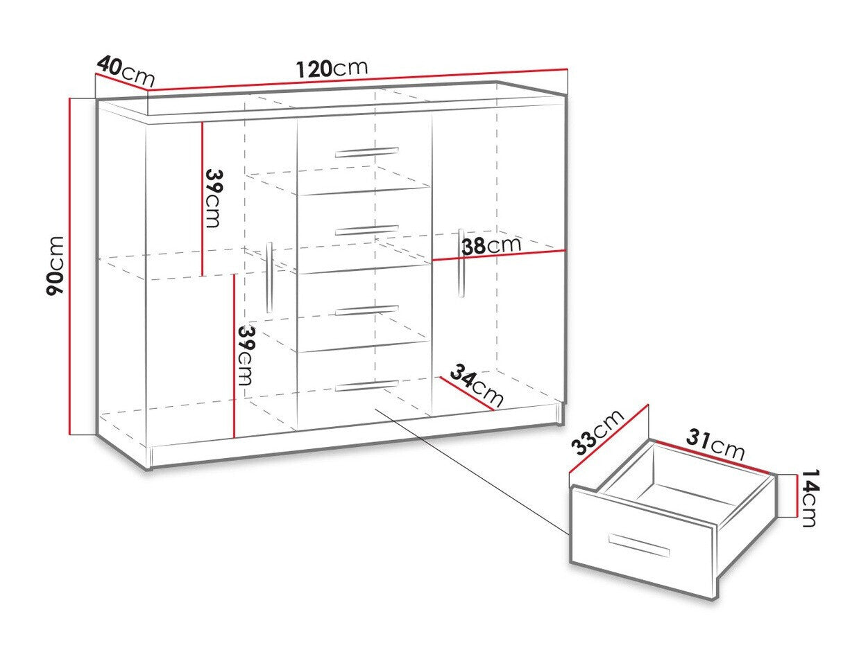 Chest of drawers Providence G100